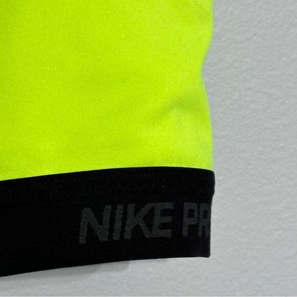 Nike Pro | Dri-fit Racerback Neon Yellow Women’s Sports Bra - Picture 9 of 11